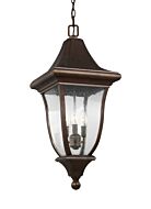 Feiss Oakmont 3 Light Outdoor Hanging Lantern in Patina Bronze