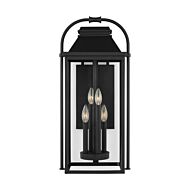 Wellsworth 4-Light Outdoor Wall Sconce in Textured Black