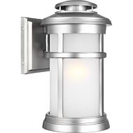 Feiss Newport 13 Inch Outdoor Wall Lantern in Painted Brushed Steel