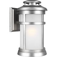 Feiss Newport 15.88 Inch Outdoor Wall Lantern in Painted Brushed Steel