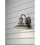 Feiss Redding Station 9.7 Inch LED Outdoor Wall Lantern in Tarnished Silver