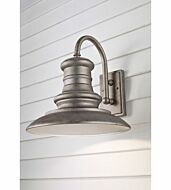 Feiss Redding Station LED 15 Inch Outdoor Wall Light in Tarnished Silver