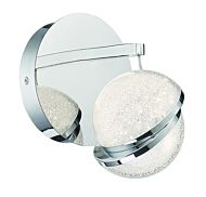 George Kovacs Silver Slice 7 Inch Bathroom Vanity Light in Chrome