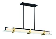 George Kovacs Midnight Gold Kitchen Island Light in Sand Coal and Honey Gold