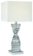 George Kovacs Stacked Crystal Table Lamp in Chrome