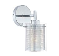 George Kovacs Grid 10 Inch Wall Sconce in Chrome