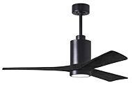 Patricia 6-Speed DC 60" Ceiling Fan w/ Integrated Light Kit in Matte Black with Matte Black blades