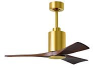 Patricia 6-Speed DC 42" Ceiling Fan w/ Integrated Light Kit in Brushed Brass with Walnut Tone blades