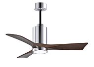 Patricia 1-Light 42" Ceiling Fan in Polished Chrome