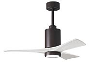 Patricia 6-Speed DC 42" Ceiling Fan w/ Integrated Light Kit in Textured Bronze with Matte White blades