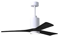Patricia 6-Speed DC 52" Ceiling Fan w/ Integrated Light Kit in White with Matte Black blades