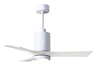 Patricia 6-Speed DC 42" Ceiling Fan w/ Integrated Light Kit in White with Matte White blades