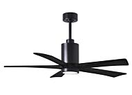 Patricia 6-Speed DC 52" Ceiling Fan w/ Integrated Light Kit in Matte Black with Matte Black blades