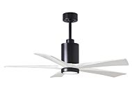 Patricia 6-Speed DC 52" Ceiling Fan w/ Integrated Light Kit in Matte Black with Matte White blades