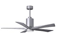 Patricia 1-Light 52" Ceiling Fan in Brushed Nickel