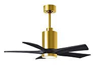 Patricia 6-Speed DC 42" Ceiling Fan w/ Integrated Light Kit in Brushed Brass with Matte Black blades