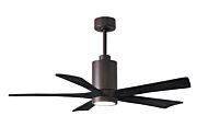 Patricia 6-Speed DC 52" Ceiling Fan w/ Integrated Light Kit in Textured Bronze with Matte Black blades