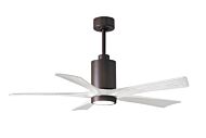 Patricia 6-Speed DC 52" Ceiling Fan w/ Integrated Light Kit in Textured Bronze with Matte White blades