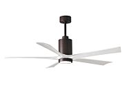Patricia 6-Speed DC 60" Ceiling Fan w/ Integrated Light Kit in Textured Bronze with Matte White blades