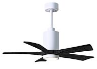 Patricia 6-Speed DC 42" Ceiling Fan w/ Integrated Light Kit in White with Matte Black blades