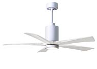 Patricia 6-Speed DC 52" Ceiling Fan w/ Integrated Light Kit in White with Matte White blades
