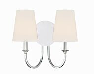 Payton 2-Light Wall Mount in Polished Chrome