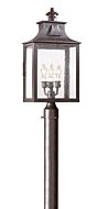 Troy Newton 3 Light 23 Inch Outdoor Post Light in Old Bronze