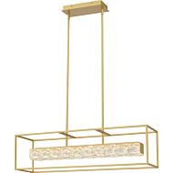 Dazzle LED Linear Chandelier in Soft Gold
