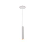 Silo Pendants 1-Light LED Pendant in White with Gold