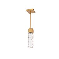 Juliet 1-Light LED Mini Pendant in Aged Brass