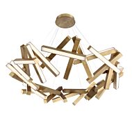 Modern Forms Chaos 31 Light 61 Inch in Aged Brass