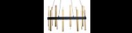 Modern Forms Harmonix LED Chandelier in Black and Aged Brass