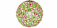 Modern Forms Groovy 48 Inch Pendant Light in Green and Pink and White