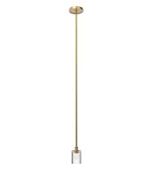 Alora Salita Pendant Light in Vintage Brass And Ribbed Crystal