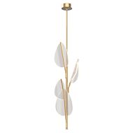 Flora LED Pendant in Natural Brass