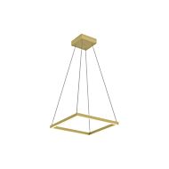 Piazza LED Pendant in Brushed Gold