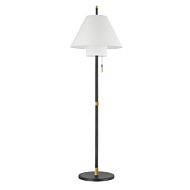 Glenmoore 1-Light Floor Lamp in Aged Brass