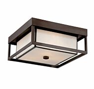 Quoizel Powell 3 Light 13 Inch Outdoor Ceiling Light in Western Bronze