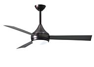 Matthews Donaire 52 Inch Indoor/Outdoor Ceiling Fan in Brushed Bronze with Silver Tone Blades