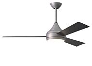 Matthews Donaire 52 Inch Indoor/Outdoor Ceiling Fan in Brushed Stainless with Brushed Bronze Blades