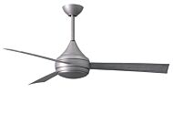 Matthews Donaire 52 Inch Indoor/Outdoor Ceiling Fan in Brushed Stainless with Barnwood Tone