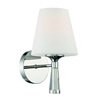 Crystorama Ramsey Wall Sconce in Polished Nickel