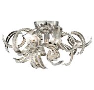 Quoizel Ribbons 4 Light 17 Inch Ceiling Light in Crystal Chrome