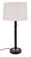 House of Troy Rupert 3 Light 31 Inch Table Lamp in Granite with Satin Nickel Accents