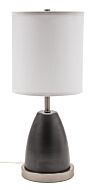 House of Troy Rupert 21 Inch Table Lamp in Granite with Satin Nickel Accents