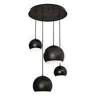 Roxy 4-Light Pendant in Black