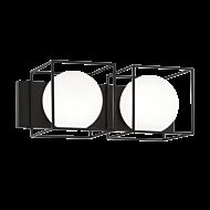Matteo Squircle 2 Light Wall Sconce In Black