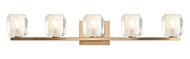 Carleton 5-Light Wall Sconce in Aged Gold Brass