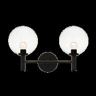Matteo Cosmo 2 Light Wall Sconce In Black