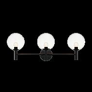 Matteo Cosmo 3 Light Wall Sconce In Black
